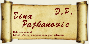 Dina Pajkanović vizit kartica